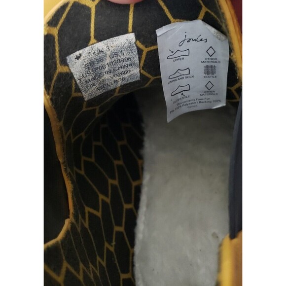 Joules Wellibob Ankle Rain Boots Yellow Bumble Bees US 5 EU 36 UK 3 Outdoor NWT - Picture 6 of 8